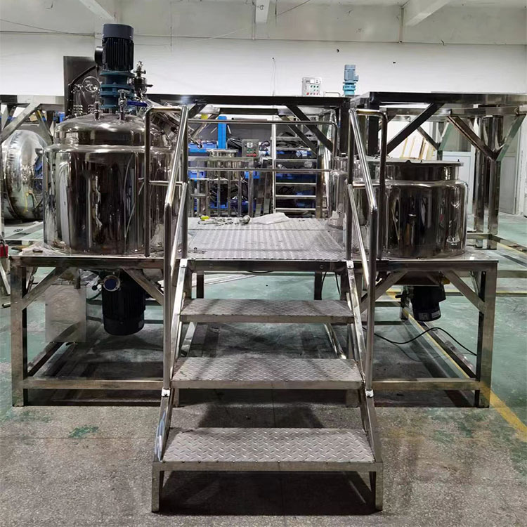 化妝品1000L乳化攪拌罐 洗衣液洗發水加工生產線訂制